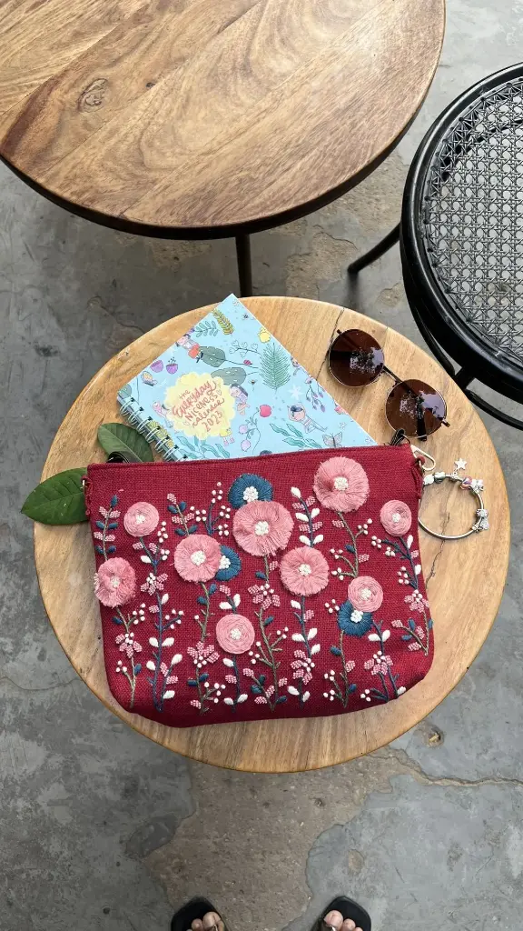 Cherry Red Half Moon Sling Bag