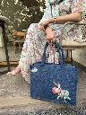Navy Luxe Box Bag (only 1 piece left)